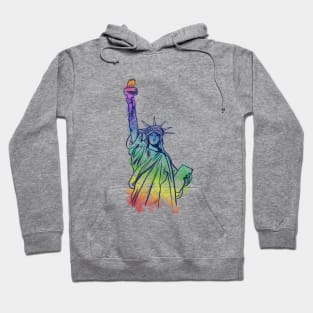 Rainbow Lady Liberty Pride Art Hoodie